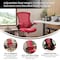 Flash Furniture Kelista Mid-Back Red Mesh Ergonomic Drafting Chair with Adjustable Foot Ring and Flip-Up Arms BL-X-5M-D-RED-GG - alternate 10